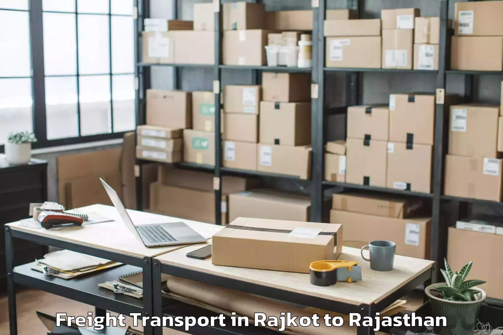 Book Rajkot to Hindaun Freight Transport